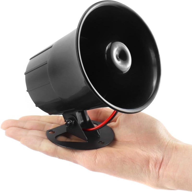 QWORK Electric Siren Horn, 2 Pack DC 12V Security Loud Wired Alarm Siren for Home Alarm System Security and Protection, 110 dB - Image 4